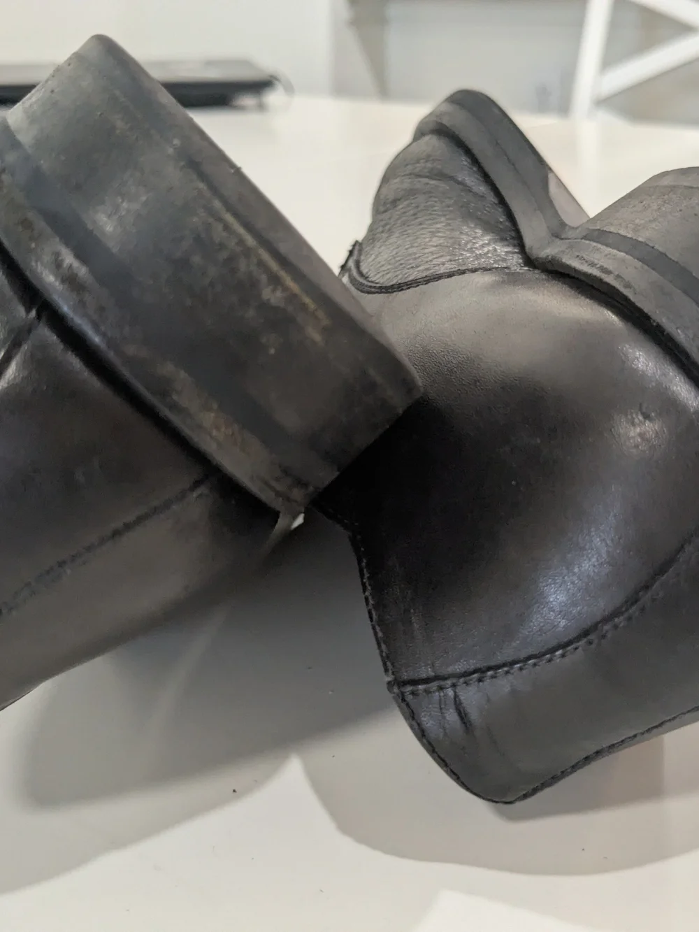 Black Leather Mixed Texture Cap Toe Derby Dress Shoes Men's Vibram Soles Grained